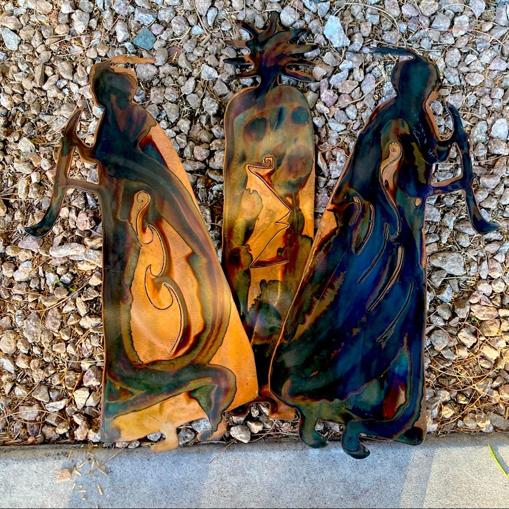 Rustic Metal Musical Trio stand or Hang on wall.   SOLD!